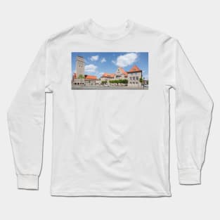 Historic water tower and town hall complex, Art Nouveau, Delmenhorst Long Sleeve T-Shirt